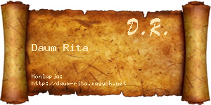 Daum Rita névjegykártya