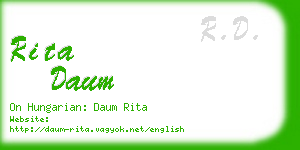 rita daum business card